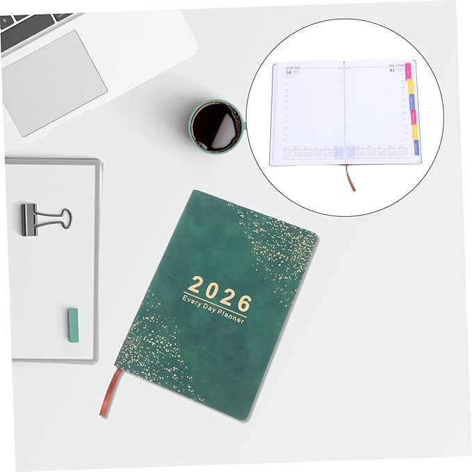 Daily Planner Hardcover Personal Organizer with Thick Paper Weekly and Monthly Calendar Journal From January to December Appointment Book for Office School and Home Use
