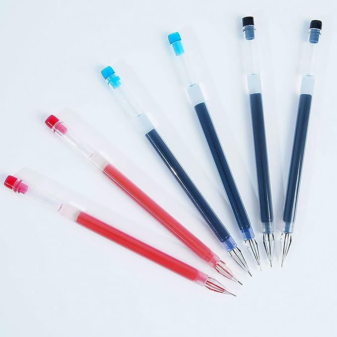 Gel Pens, 0.38mm Ink Pens Smooth Writing Pens, Quick Dry Ink Pens, Set of 10 (Red)