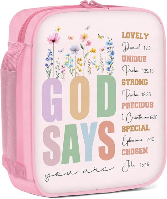Bible Cover for Women, Bible Holder, Bible Cover With Handles, Bible Carrying Case, Bible Bags With Zipper and Pockets