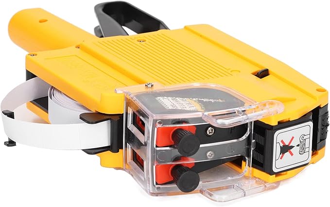 Price Tag Gun - 10 Digits, Sticker Labels Included, Suitable for Office and Retail Store (Yellow)