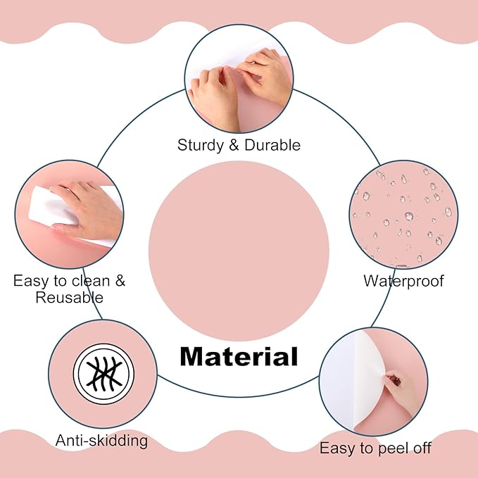 JarThenaAMCS 12PCS 10'' Boho Large Dry Erase Dots Circles Spots Decals Neutral Color Waterproof Removable Marker Stickers for School Classroom Wall Whiteboard Teachers Teaching Students Supplies