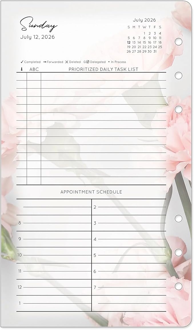 FranklinCovey - Blooms Ring-Bound Planner Refill Two Page Per Day (Pocket, Jul 2026 - Jun 2027)