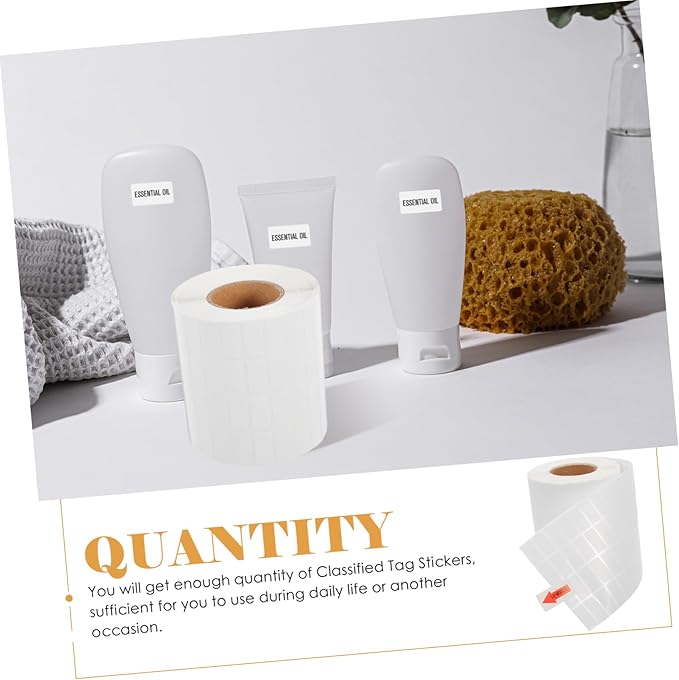 100 Pack 2x1cm Bottle Stickers Self-Adhesive Note Stickers for Home Organization Versatile for Everyday Use