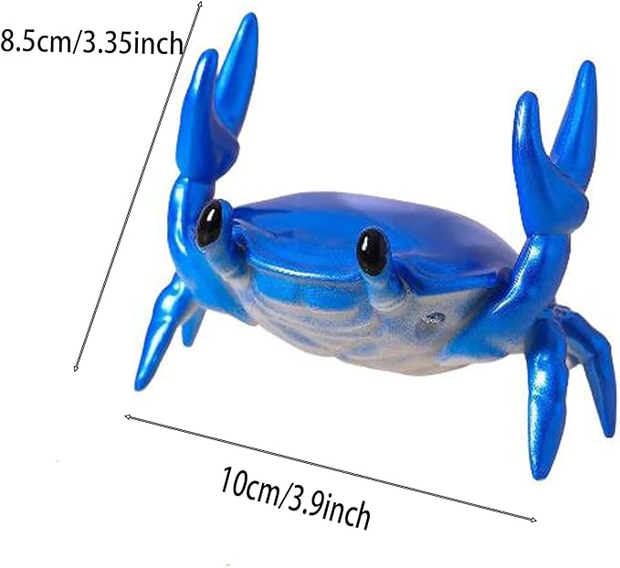 1Pcs Weightlifting Crab Pen Holder Funny Crab Pen Holder for Storage Office Desk Display Decorations (Blue)