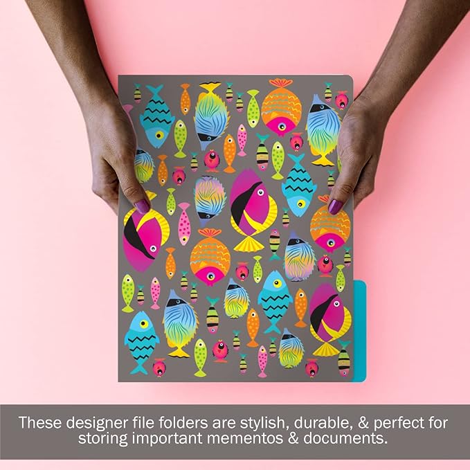 Barker Creek Kai Ola File Folders Now on Durable 14pt Stock, 12/PK, Letter Size, 1/3 Cut Tabs, Reversible, Home, School and Office Supplies (2006)