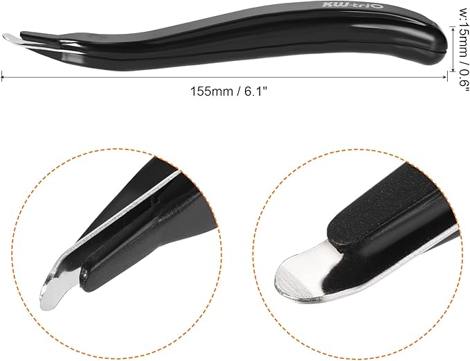 MECCANIXITY Staple Remover Tools, Magnetic Staplers Puller for Office Home Desktop Accessory, Black