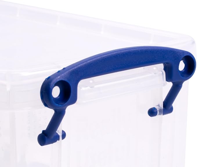 Really Useful Plastic Storage Box 0.7 Litre Clear (Pack of 4)