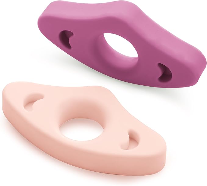 Book Page Holder, Silicone Book Thumb Page Holders for Reading Hands Free, Book Lovers Gifts & Book Accessories, 2 Pack (Small Size, Pink - Purple)