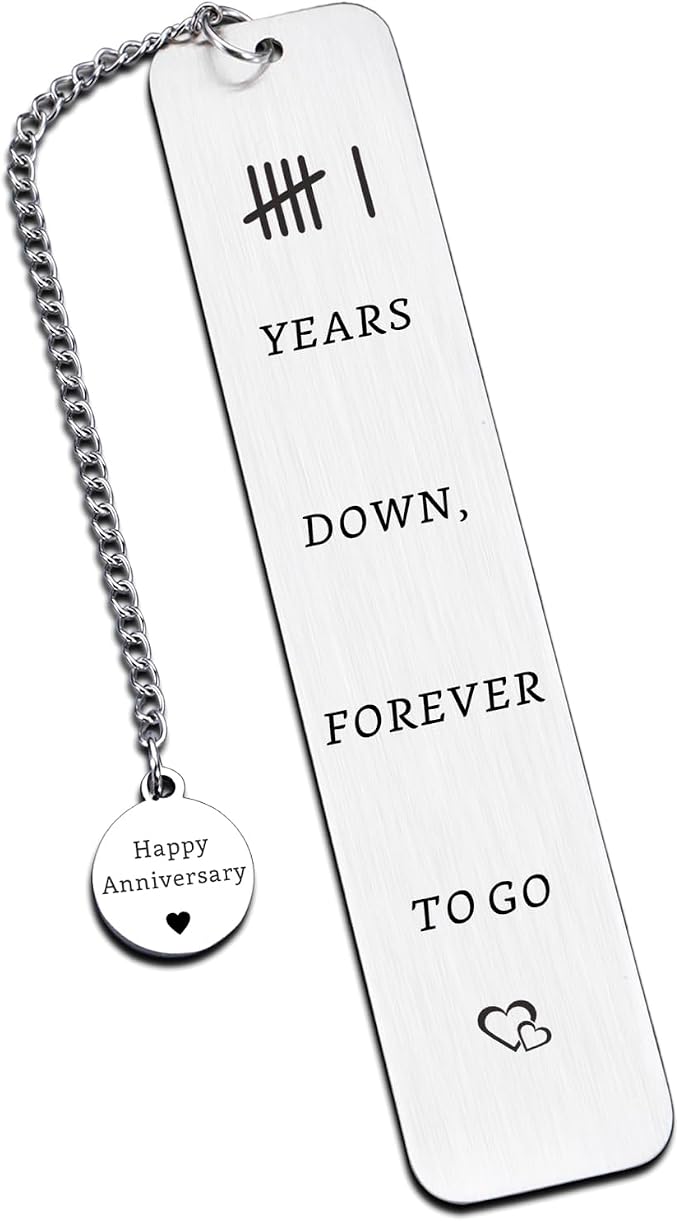6 Year Anniversary Iron Gifts - 6th Anniversary Bookmark Gifts for Husband Wife Boyfriend Girlfriend Him Her, 6th Wedding Gift for Couples, Iron Gifts for 6th Anniversary
