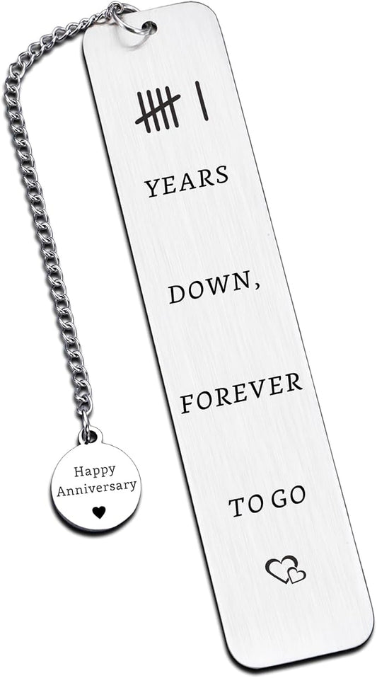 6 Year Anniversary Iron Gifts - 6th Anniversary Bookmark Gifts for Husband Wife Boyfriend Girlfriend Him Her, 6th Wedding Gift for Couples, Iron Gifts for 6th Anniversary