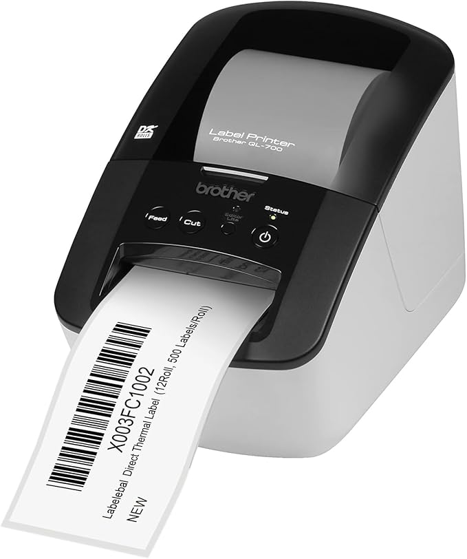 (12 Rolls + 1 Frame, 4800 Labels) Labelebal Compatible 1-1/7" x 3-1/2"(29mm x 89mm) Direct Thermal Labels Replacement for DK-1201 Shipping Mailing Postage Address Compatible for Brother QL Printer