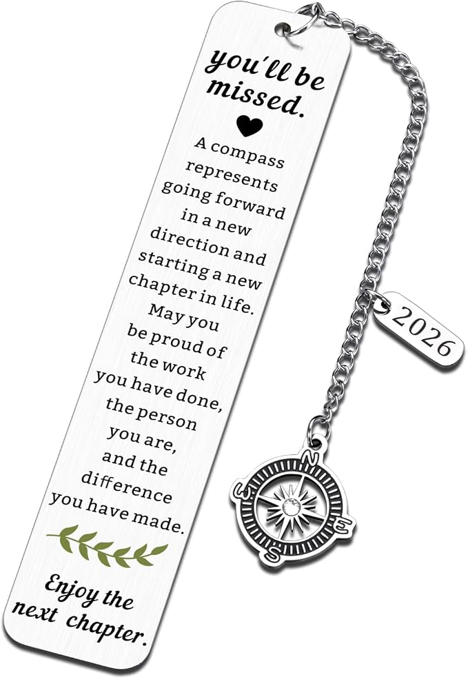 2026 Retirement Teacher Summer Bookmark Gifts for Woman End of School Year Going Away Gift for Women Men Retired Teachers Friends, Coworker Leaving Farewell Goodbye Gifts for Boss Manager Employee