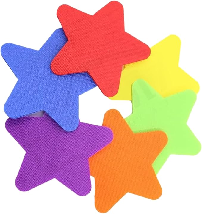 36pcs Spot Markers Carpet Markers for Classroom Preschool Classroom Must Haves Floor Dots for Teacher Supplies (Star, 4")