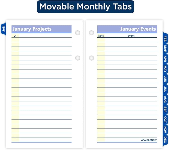 AT-A-GLANCE 2024 Daily Desk Calendar Refill, 3-1/2" x 6", Standard, Loose-Leaf, QuickNotes (E5175024)