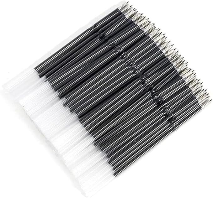 20Pcs Black Ballpoint Pen Refill Press Ballpoint Pen Refill Replace Signature Refill Pen Refills Writing and Correction Supplies Student Office Supplies(0.7mm)