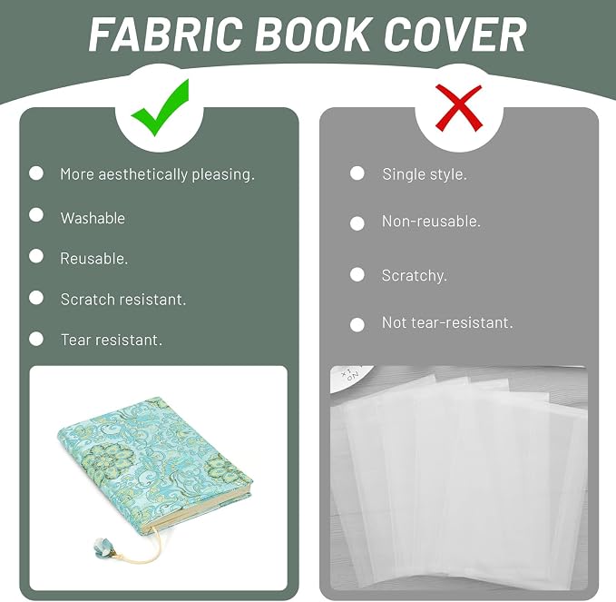 ASTIMESA Book Sleeve Covers for Paperback, A5 8.46 x 5.8 Inch Fabric Book Cover Protector, Adjustable Book Protector Case Pad for Hardcover Softcover Novels Protection (Exotic, 8.46 x 5.8)