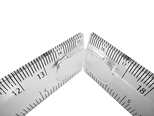 Innovative Design Folding Ruler Pack/1, unfolds to a Length of 30cm (12"), When Folded, it conveniently Reduces to a Compact Size of 15cm(6 "), Clear Ruler 12", Portable and Easy to Carry