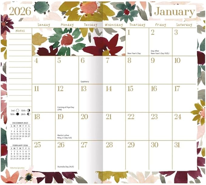 Lang, Wild At Heart 2 Year 2026 Pocket Planner, 3.63'' X 6.5'', Weekly Calendar with Wire-O Binding