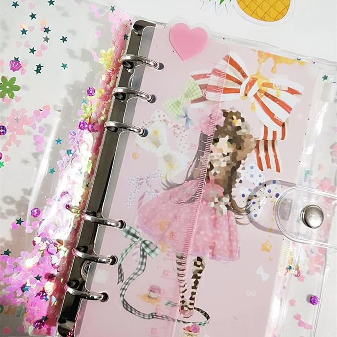 4Pcs Clear Frosted A5 A6 Page Marker Page Finder Ruler Plastic Bookmark Rulers Loose Leaf Ruler Measuring Ruler for A5 Size 6-Hole Binder Notebook