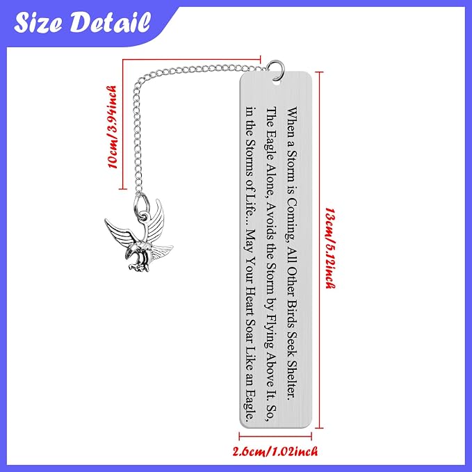 2Pcs Inspirational Bookmarks Eagle Gifts for Women Men Gifts for Eagle Scouts Reading Lovers Scouts Leader Scout Ceremony Gift Scoutmaster Court of Honor Encouragement Gifts for Eagle Lovers Friends