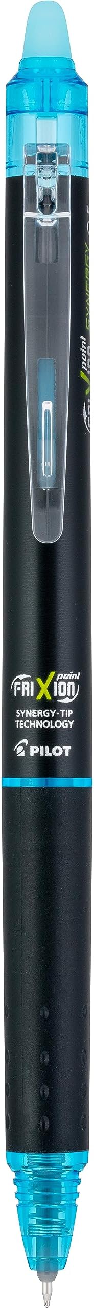 Pilot, FriXion Synergy Clicker Erasable, Refillable, Retractable Gel Ink Pens, Extra Fine Point 0.5 mm, Pack of 12, Turquoise Ink