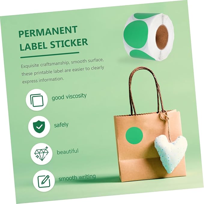 KALLORY 3rolls Printable Sticker Labels Self-Adhesive Thermal Printer Stickers Labels Inventory Organizing and to Use and Printing