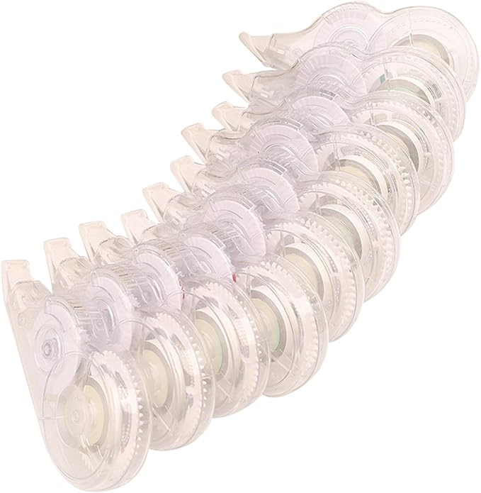 10Pcs Correction Tape Roller 8mx5mm Quick Dry White Out Correction Tape Total 80m for Writing School and Office Supplies
