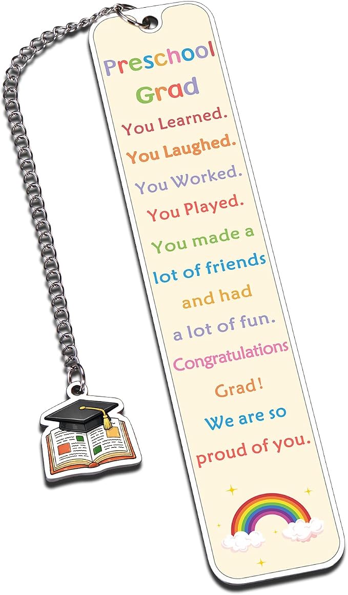 Preschool Graduation Gift for Kids, Pre School Graduation Gifts for Girls Boys, Bookmarks for Kids, Pre-k Kindergarten Graduations Supplies for Son Daughter, Graduation Gifts for Preschoolers