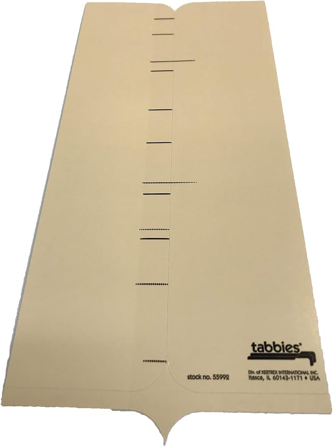 Tabbies 55992 Extenda-Folder Conversion Strips, 100 Box, Manila 3/4 Inch Full End Tab, 4-3/4 x 9-1/2 Inch, Convert File Folders to End Tab Shelf Filing