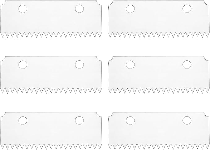 PATIKIL 6 Pcs Replacement Blades for Packing Tape Dispensers, 2.1 x 0.8inch 15026 Tape Dispenser Blade Carbon Steel for Home Office Warehouse Wrapping Packaging Mailing Shipping, Silver