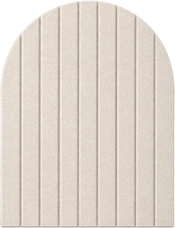 Orelle Fluted Arch Felt Bulletin Board (Beige, 13 x 17)