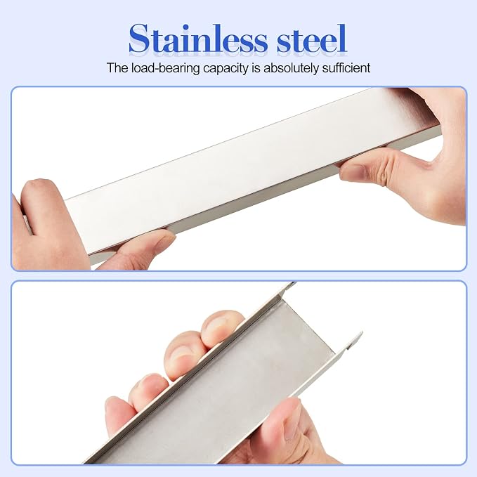 Lateral Front to Back File Bar Rails Hanging File Rails Filing Cabinet Parts Stainless Steel File Drawer Rails 15.76 Inches Long (6 Pieces)