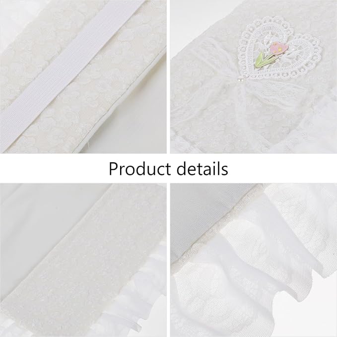 Tofficu Lace Book Cover Washable Fabric Book Sleeve Protective Cover for Notebook Bible Journal Handmade Delicate Protector Decorative Accessory
