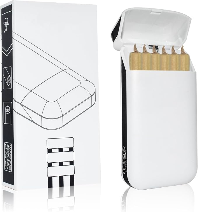Extra Large Pre-Roll Paper Storage, Simple White Box, 110MM Large Capacity