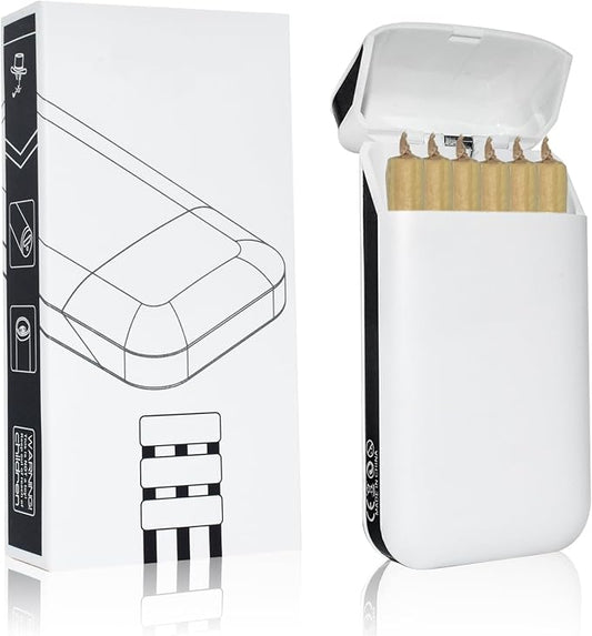 Extra Large Pre-Roll Paper Storage, Simple White Box, 110MM Large Capacity