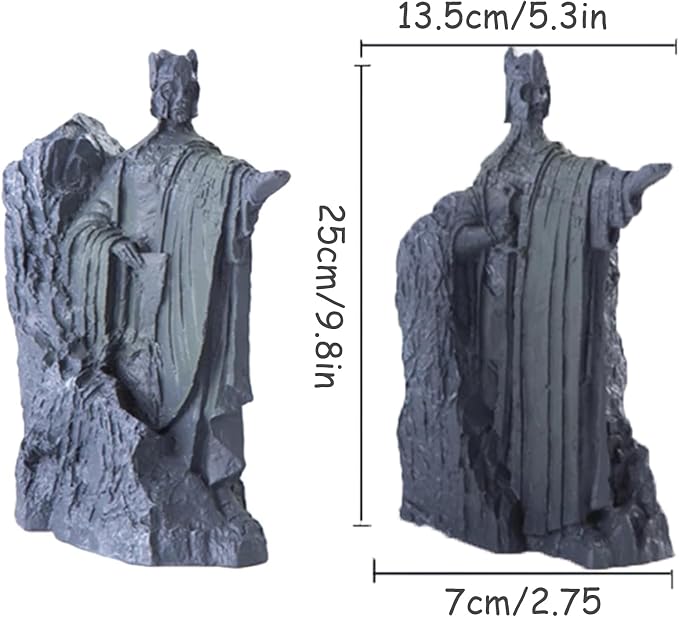 Lord of The Rings Bookends, Resin Decorated Bookshelf, 9.8 Inch Lord of The Rings Gifts Book Ends Non-Slip Book Divider for Library Office Home Study