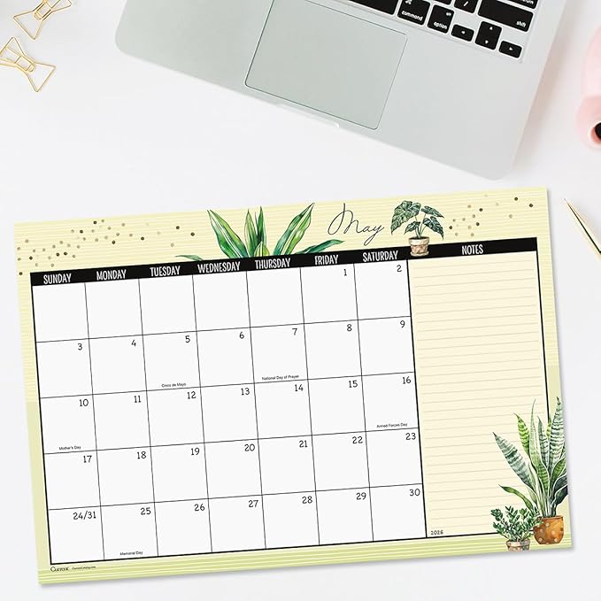 Current 2026-2027 Plants Desk Calendar Pad, 11-Inch x 16-1/4-Inch Size, Large 24-Month Bookstore-Quality Calendars for Kitchen & Office