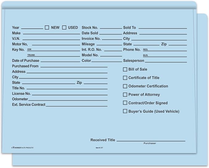 Donkey Forms Heavy Duty Deal Jackets - Blue (100 Shrink Wrapped)