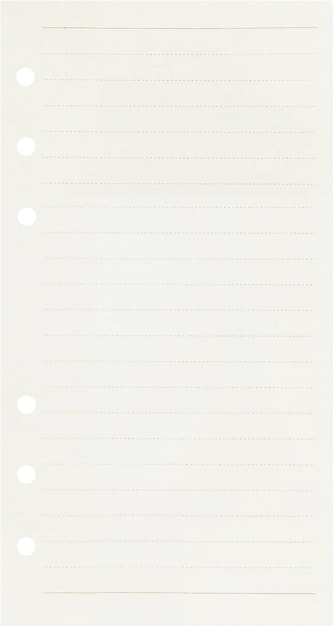 Zelten 3 Pack A6 135 Sheets/270 Pages Lined Loose Leaf Punched Paper Refills Paper for 6 Hole Binder Personal Organizer Diary Notebook Refillable Planner