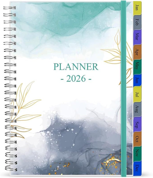 2026 Weekly & Monthly Planner - January 2026 to December 2026, 2026 Planner & Organizer Notebook to Track Goals, Medium 6.5" x 8.5", Teal