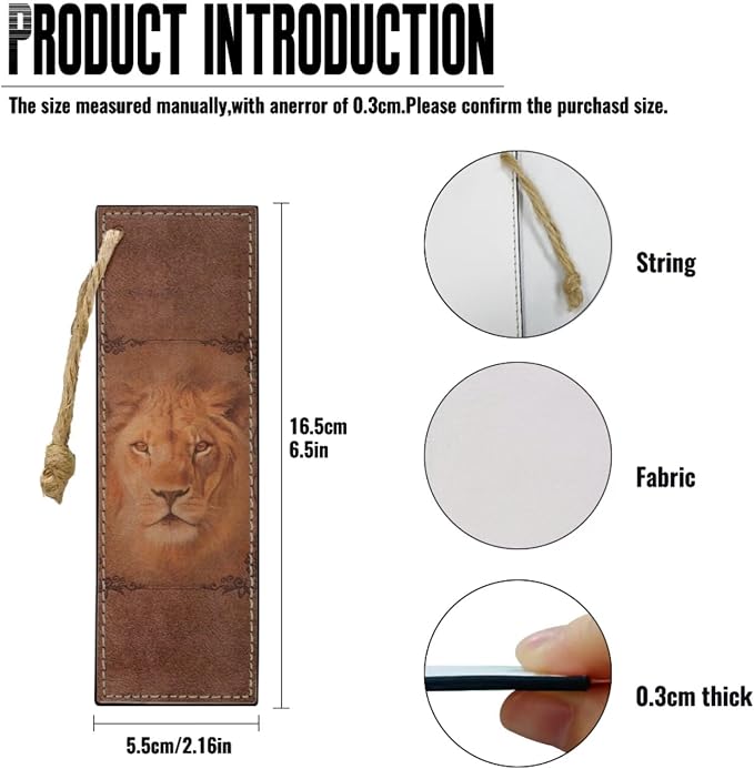 Retro Religious Style Lion Bible Case with Bookmark Waterproof Bible Cover Case for Women Lightweight Bible Bag with Handle Pockets Church Book Bag Brown