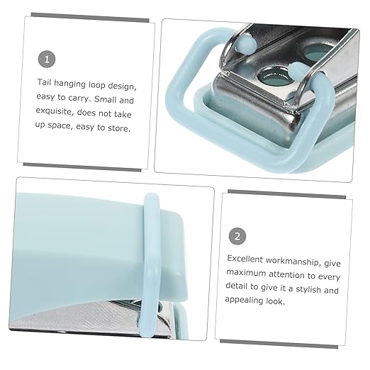 NUOBESTY Miniature Durable Stapler with Tail Hanging Ring Convenient Desktop Stitcher for Office School Use Strong Design