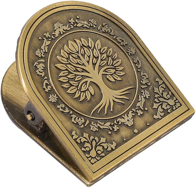 Vintage Fantasy Metal Bookmark Clip, Tree of Life/Rose/Flying Dragon Journal Clip,Traveler's Notebook Accessories, an Ideal Gift for Book Lovers and journaling Enthusiasts (Tree of Life)