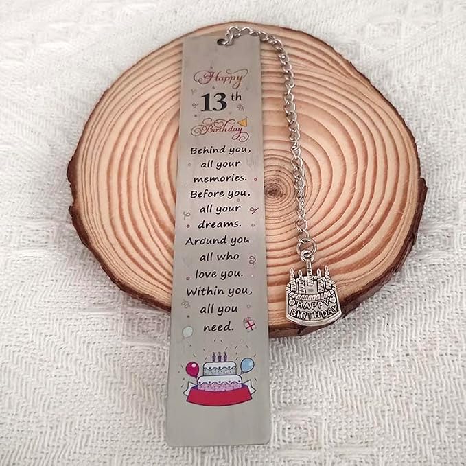13 Yr Old Birthday Gift Bookmarks for 13 Year Old Boys Girl Birthday Gifts for Nephew Reading Lovers 13th Birthday Gift for Girl Boys Behind You All Your Memories Bookmark