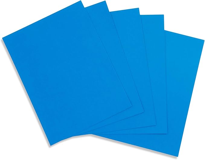 Blue Summit Supplies Bright Bold Poster Board, 9 x 12 Inch Small Size, 50 Pack, Assorted Colors, For Classroom Use, School Projects, or Craft Projects, Bulk Poster Board