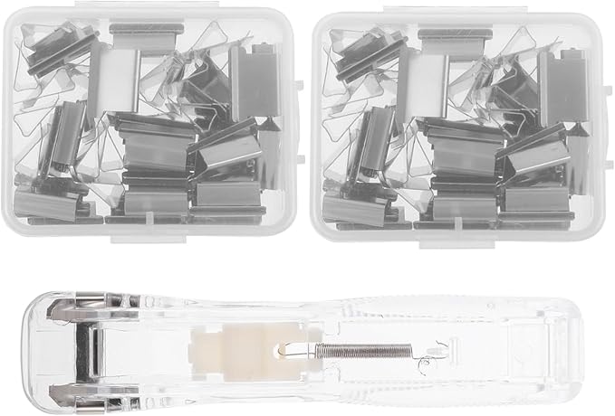 Operitacx 1set Stapler Clip Pusher for Heavy-Duty Staplers Office Paper Clip Dispenser Desk Paper Fastener Book Binding Tool