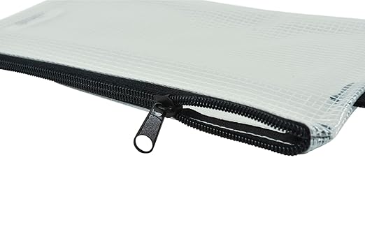 Sax Mesh Tool Case Pouches, 5 x 9 inches, Clear with Black Trim, Pack of 10