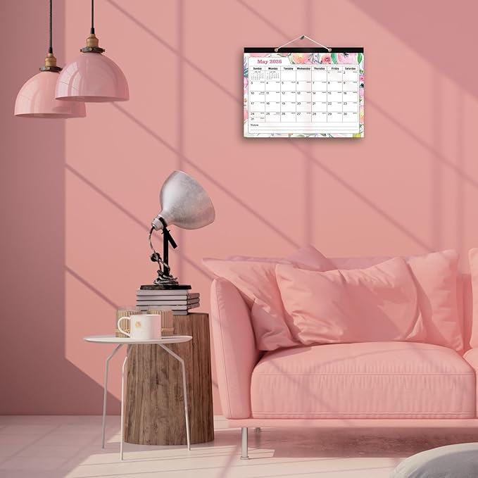 Ymumuda Desk Calendar 2026-2027 Wall Calendar 2 in 1, Monthly Desk Calendar 2026 from JAN.2026 to JUN.2027, 18-Month, Large 12"×17", Waterproof Cover, Hanging Rope, Home/office/School Planners