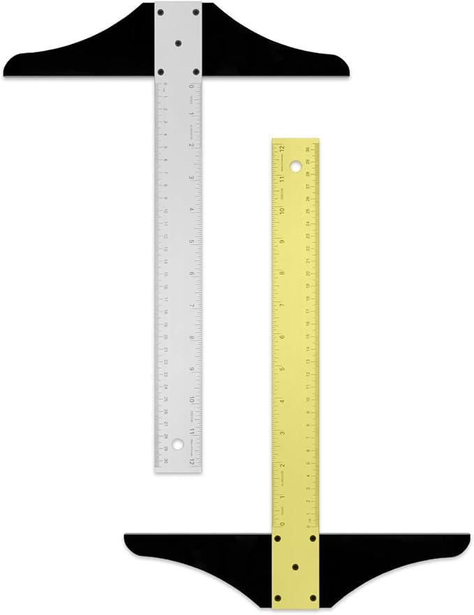 Alumicolor 12-inch Standard Aluminum T-Square for Art Framing & Drafting, Gold