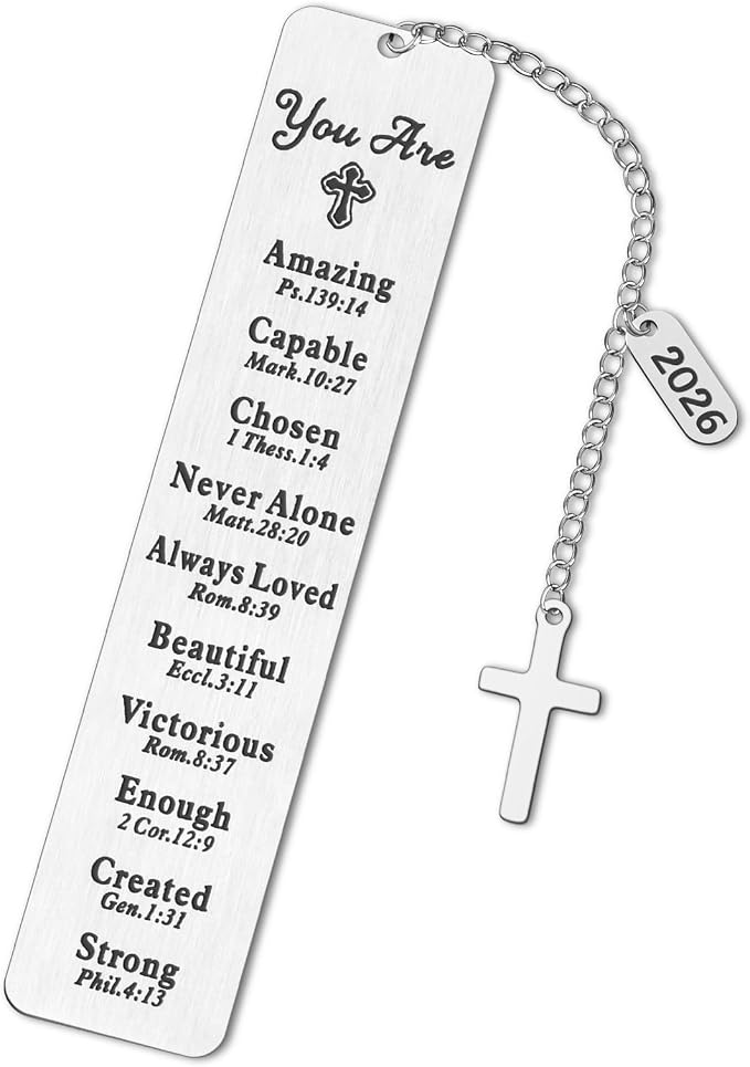 Bible Bookmark, Kaluofan 2026 Christian Bookmarks for Women, Bookmarks for Women, Baptism Gifts for Girl, First Communion Gifts for Girls, Back to School Coming of Age Gifts, Graduation Gifts